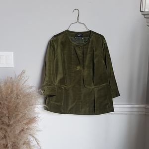 TALBOT Womans Petite Velvet Jacket